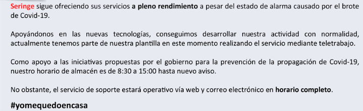 Seringe y Covid - 19