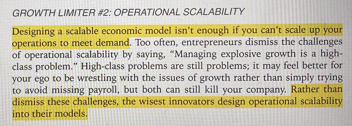 GROWTH LIMITER #2: OPERATIONAL SCALABILITY “Airbnb founder Brian Chesky describes this strategy succinctly: “Do everything by hand until it’s too painful, then automate it.””