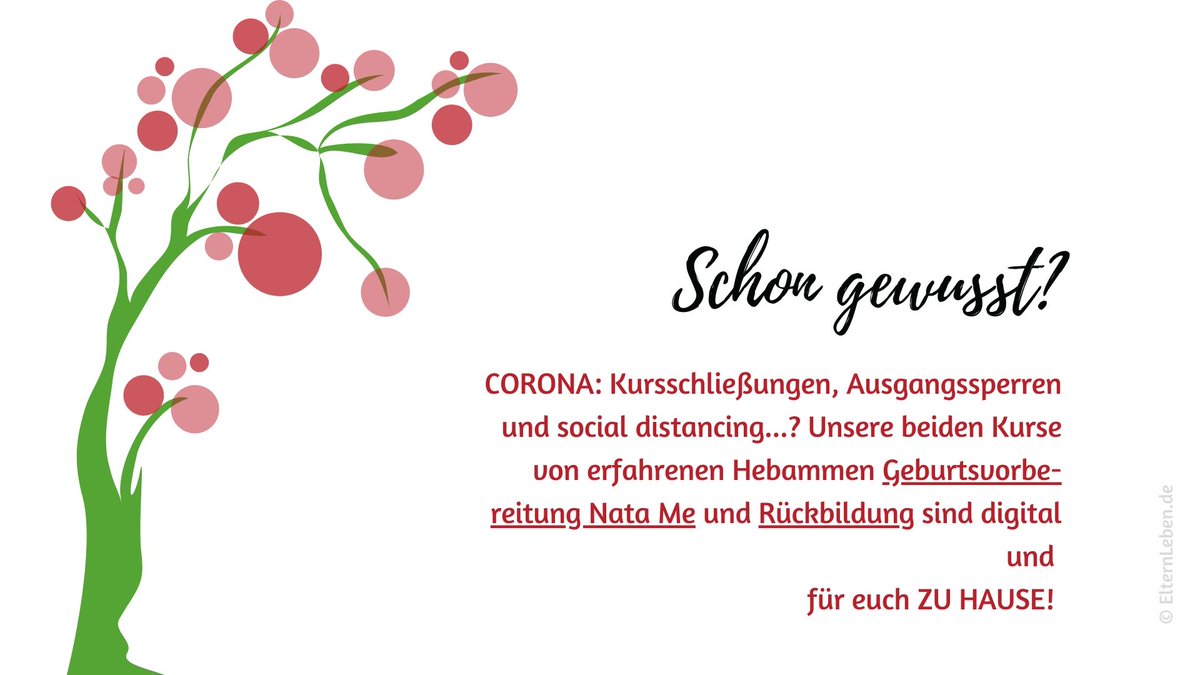 ElternLeben_de's tweet photo. 😲 SITZT IHR AUCH ZU HAUSE... 😲

...und fragt euch, wie euer Geburtsvorbereitungskurs oder euer Rückbildungskurs nun stattfinden soll?
🖥 Wir als digitaler Elternbegleiter sind in dieser chaotischen Zeit genau so für euch da, wie immer! -->https://t.co/iLrp2Qn62I https://t.co/nS4AqFc1jn