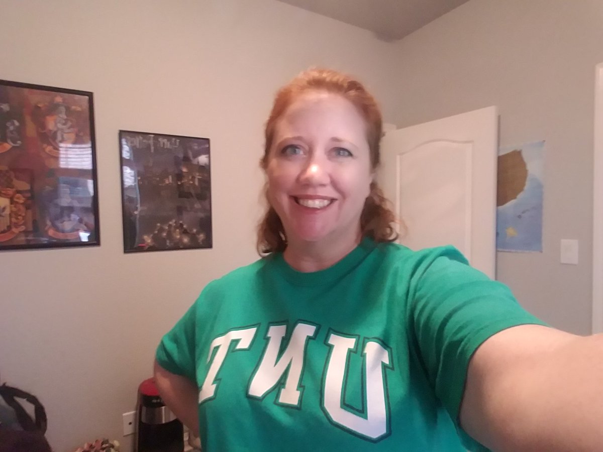 jonessa05's tweet photo. College Day! Seniors, post your college shirts today! I received my MA in Modern European History. What degree are you applying for in August?
@LebanonTrailHS 
#BetterTogether https://t.co/Ra6ZLwUARr