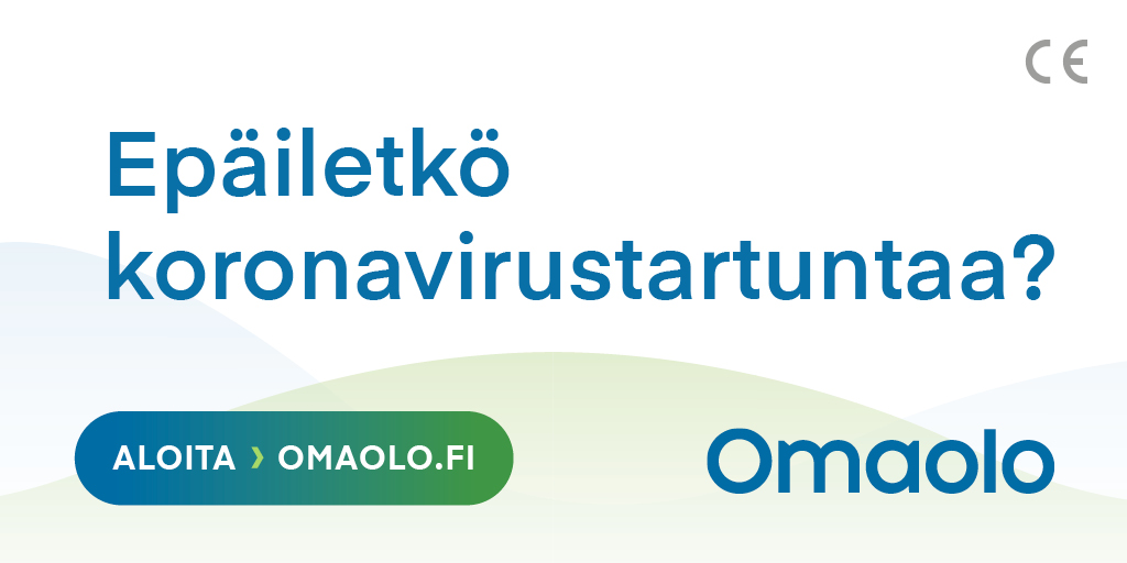 DigiFinlandOy's tweet photo. Maanantaina #Omaolo.fi -palvelussa julkaistua CE-merkittyä koronavirustaudin oirearviota on täytetty onnistuneesti jo  yli 160 000 kertaa! Hienoa, että apua oman tilanteen arviointiin on löytynyt, niin suomeksi kuin ruotsiksi. #Koronavirus https://t.co/OsU8QXX6e2