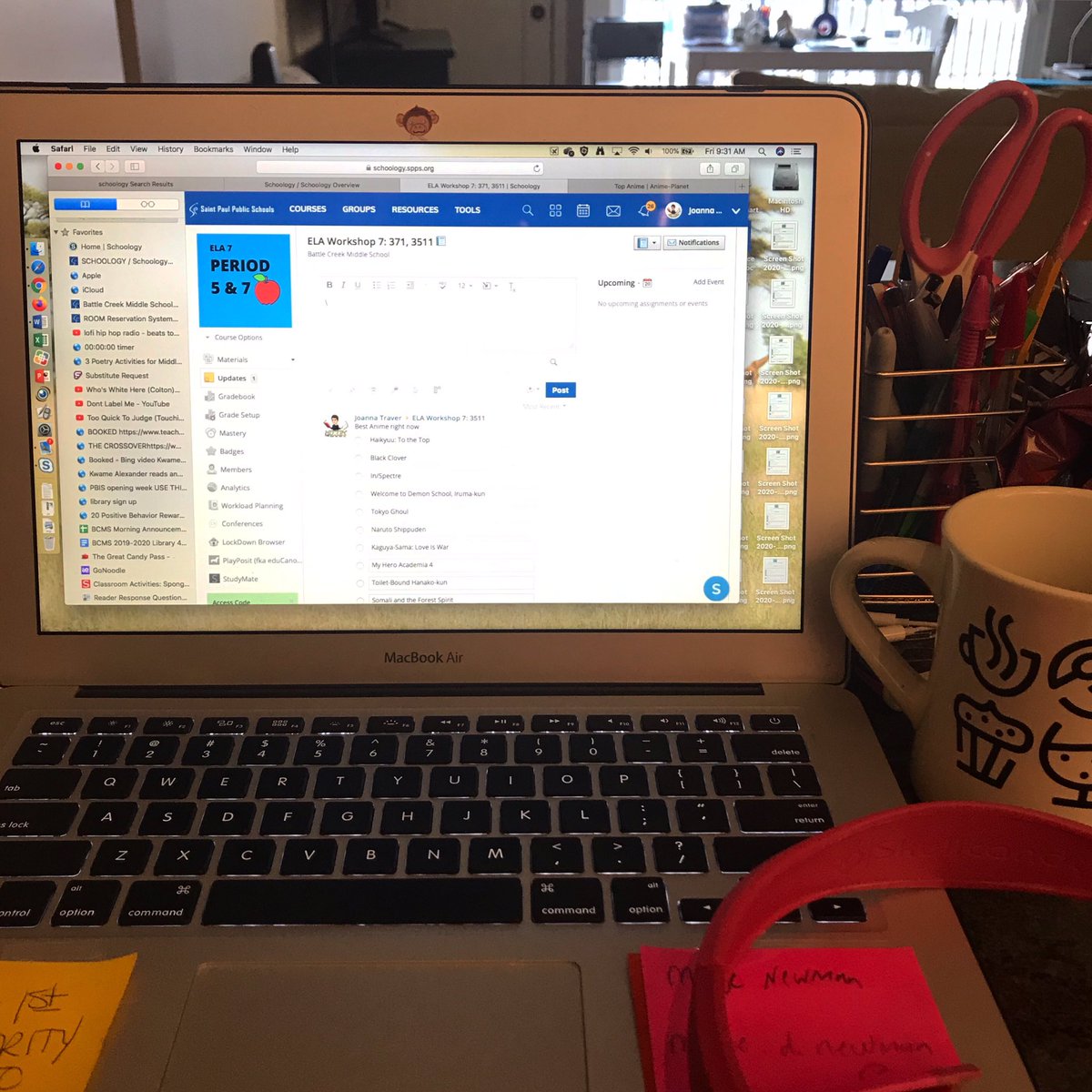 1ceinablumoon80's tweet photo. Check schoology for an anime poll!
I’m going to TRY to watch some anime today. #keepinganopenmind #skeptical 
#middleschool #middleschoolteachers #BCMS #GOPANTHERS 🐆 🐆 🐆 🐾 🐾 🐾 @BCMSroar https://t.co/NMjJaBkXnz