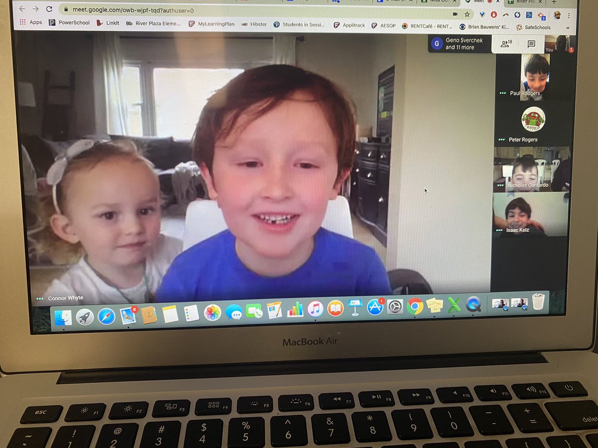 Another great Kindergarten Morning Meeting on Google Hangout with <a href="/ochesd/">Danielle Oches</a> class! #RPfamily #MTPSpride