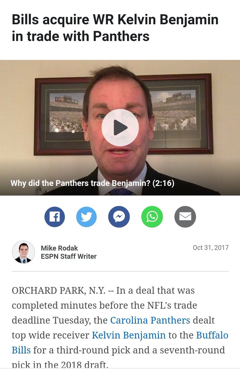 ...but to make up for it they acquire Kelvin Benjamin...who did next to nothing.