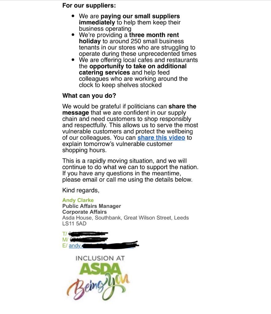 sajidjavid's tweet image. Good on you @Asda. Thank you.