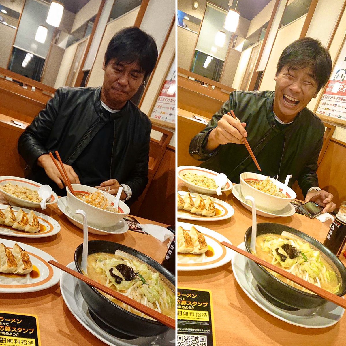 遠山浩二 最近 家族よりも食事ご一緒する回数が多いジョーさん Joe I 食事前のシリアスな表情も箸を持ったら花咲く笑顔 笑 メンラーはプースー 遠山浩二 最近 家族よりも食事ご一緒する回数が多いジョーさん Joe I 食事前のシリアスな表情も箸を持ったら花咲く笑顔 笑 メンラーはプースー