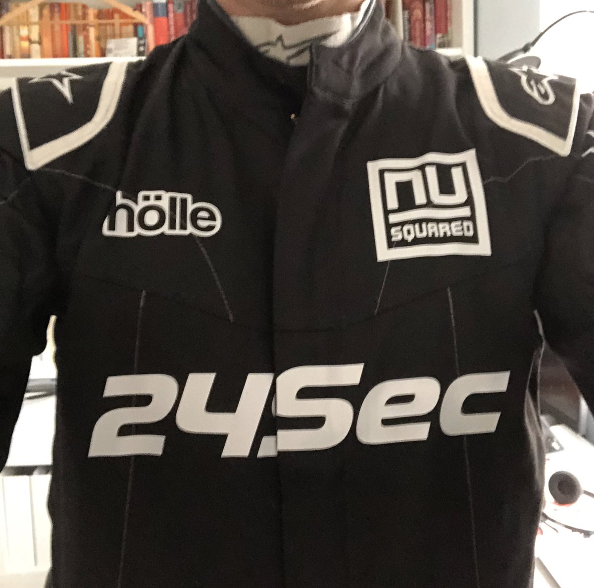 BradleyPhilpot's tweet photo. My new race suit for the 2020 season (when it gets started 🤞🏼) arrived today! @24security #Hölle #NUsquared 🏁 https://t.co/awlQGyQ7Xm