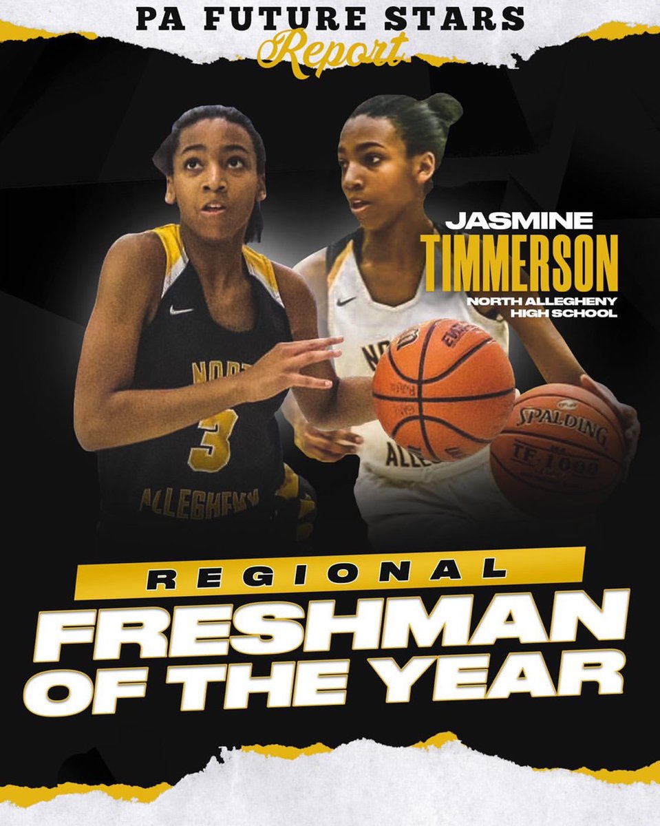 PAFutureStars's tweet photo. Our 2019-2020 Freshman of the Year is North Allegheny's Jasmine Timmerson. Jasmine led NA in minutes played while averaging 10 PPG, 4.1 APG, 5.3 RPG &amp; 2.9 SPG...Congratulations @jmtimmerson11 https://t.co/MXPIOPkBm8