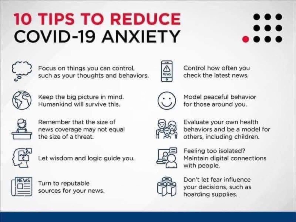 growthmindset1's tweet photo. Managing the current situation can create anxiety. There are unknowns and the media are creating dramatic headlines that do not always help. Here are some tips to help manage these challenges. https://t.co/BFQb1cOHoF