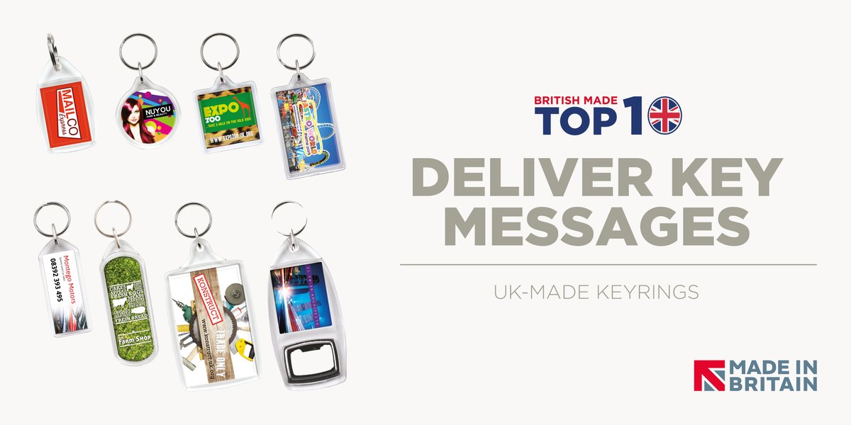 Deliver key messages to your customers daily with a UK-made keyring for your next marketing campaign...

View the full range on the PF Store: ow.ly/vWM850yPYxH

#UKMade #MadeInBritain #Keyrings #PFConcept