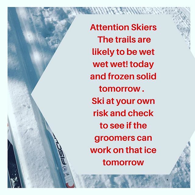 WaldenXC's tweet photo. Caution on the trails. Ski at your own risk. #waldencrosscountry #xcskiing https://t.co/ySuxpXXrCa https://t.co/QCmzDONtH5