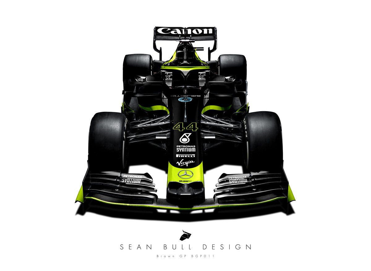 Sean Bull Design On Twitter Brawn Gp 2020 Livery Black Test Livery Alternative F1 If Brawn Had Not Fully Sold To Mercedes In 2010 And Remained A Customer Taking On The Vacated