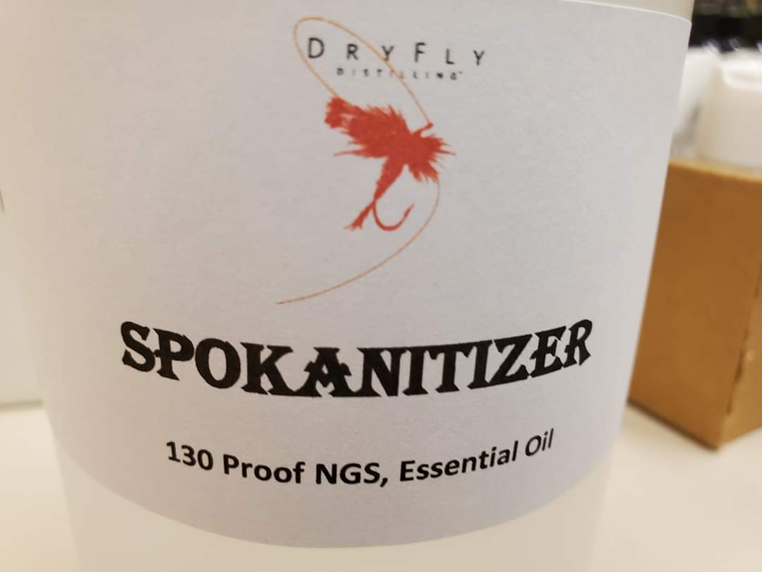 SpokanePD's tweet image. Thank you @dryflydistiller for the hand sanitizer for our first responders on the front line. Great way to support the community! Our officers are taking precautions to keep themselves and the community safe - the no charge Spokanitizer is much needed and appreciated.