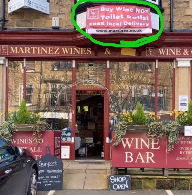 NEWS FLASH!                        New banner goes up above the Ilkley shop 🤣😂🤣😂<a href="/IlkleyLS29/">Ilkley</a> <a href="/Ilkleygrammar/">Ilkleygrammar</a> <a href="/IlkleyBID/">IlkleyBID</a> <a href="/IlkleyChat/">Ilkley Chat</a> <a href="/ilkleyhour/">IlkleyHour</a> <a href="/re_Ilkley/">Re:Ilkley</a> <a href="/IlkleyRugby/">Ilkley RFC Official</a> <a href="/ilkleylitfest/">Ilkley Literature Festival</a> <a href="/IlkleyCycling/">Ilkley Cycling Club</a> <a href="/IlkleyGazette/">Ilkley Gazette</a> #Ilkley #CoronaVirusUpdate #coronavirus #shoplocal