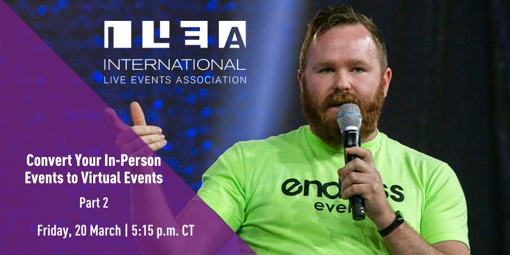 ILEAHub's tweet photo. Happening today! Tune in to join Will Curran of @helloendless and @DustinWestling. #ileastrong #meetingprofs #eventprofs #covid19
https://t.co/AGsIPT17EU https://t.co/JjZvQ8lHmI