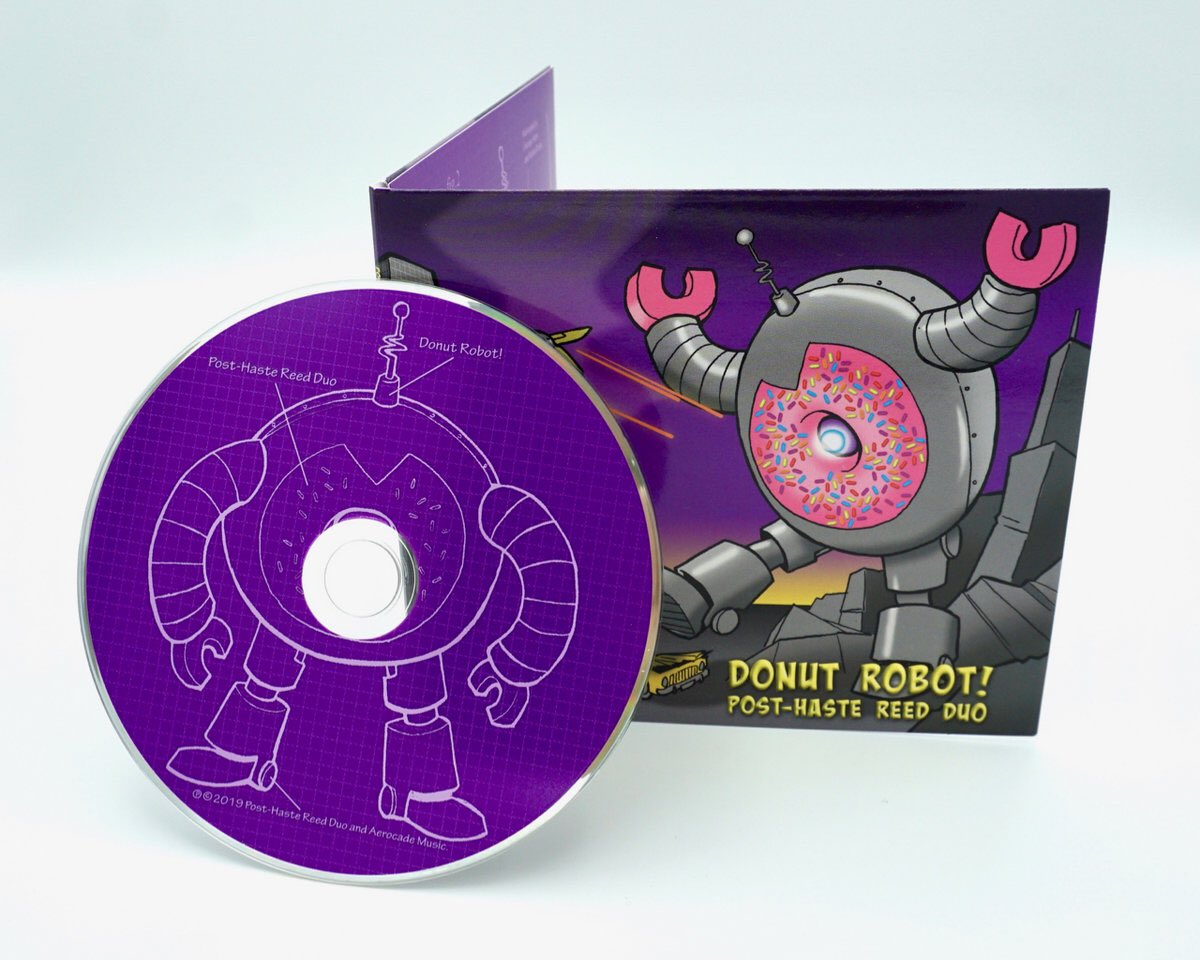 “Donut Robot!” By @PostHasteDuo features new compositions for bassoon and saxophone by Ruby Fulton, <a href="/drewbakermusic/">Drew Baker</a>, Michael Johanson, Edward J Hines, <a href="/alreinke/">ar</a>, &amp; Takuma Itoh. 

posthasteduo.bandcamp.com

#BandcampFriday