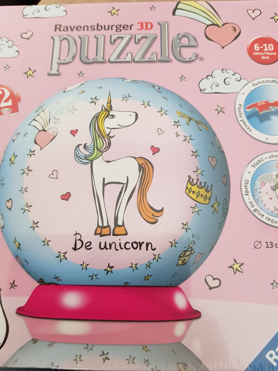 JGleser's tweet photo. Manche Geschenke kommen großartig und zur rechten Zeit: Das wird mein neues Büro-Accessoire nach #Corona im #ZITSH! #einhorn #zitshleaks #wilde30 #puzzle https://t.co/fwZ30ATbok