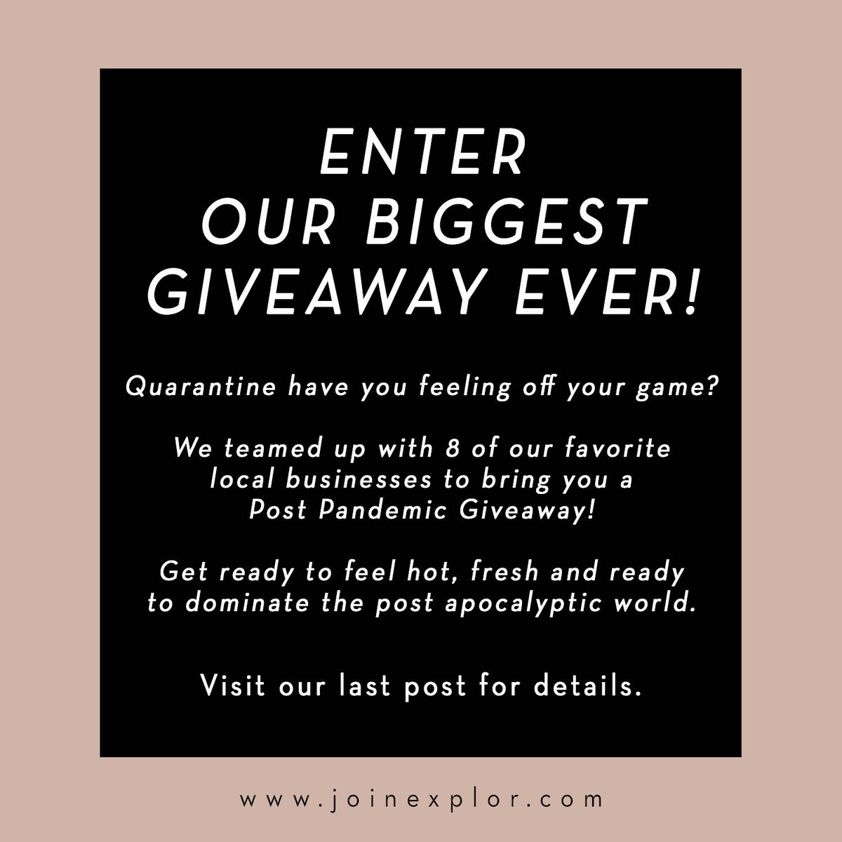 ExplorBox's tweet image. Visit our last post on Instagram for details.  Come find us at @EXPLOR.BOX. Enter to win big! 🖤 #EXPLORmore #giveaway #giveaways #free #localbusiness #localbusinesses  #pandemic #COVIDー19 #coronavirus