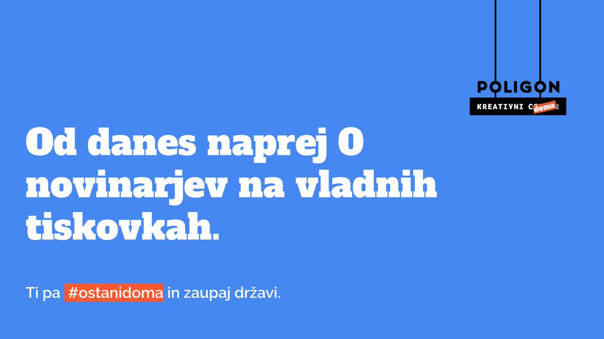 Ti pa #ostanidoma in zaupaj državi.