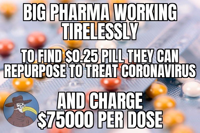 GomerBlog's tweet photo. Race for a new therapeutic. #FOAMed #meded #gomermeme #CoronaVirusUpdate https://t.co/SUEvXRYar0