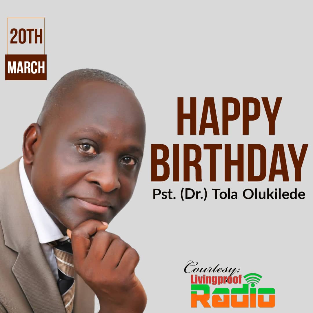 livingprofradio's tweet photo. Happy birthday to the chairman C.E.O. of Livingproof Group of companies and our Executive Producer at Livingproof Radio, Pst.(Dr.) Tola Olukilede!

You are not just our boss,but our mentor and father.

From all of us at livingproof Radio. https://t.co/IHcUztIRdS
