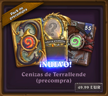 SORTEO 4 PACKS DE PRECOMPRA de la próxima expansión "Cenizas de Terrallende" (gracias por la amabilidad Blizzard), para participar tener que seguirme, RT y ponerme lo qué mas os gusta de lo que viene (se que todo el mundo me dirá la nueva clase... xD). En 1 semana los ganadores.