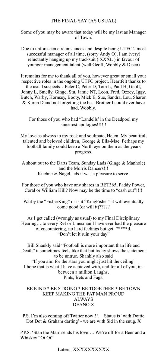 Don’t let it ruin your day! Love you all Deano😘xx