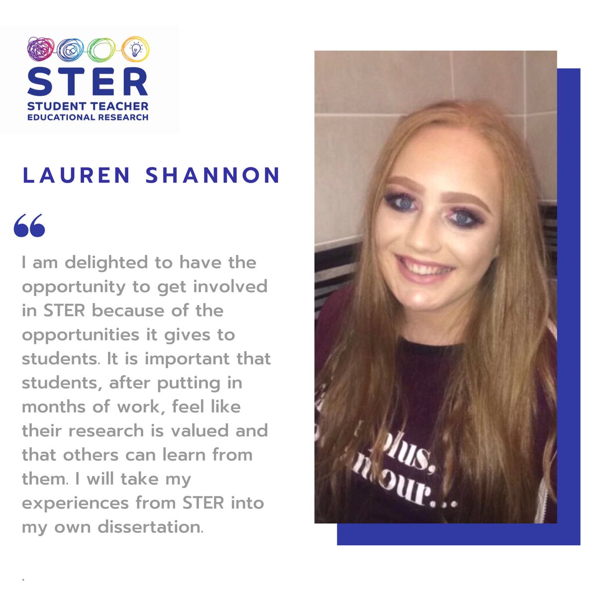 STER_Ire's tweet photo. MEET OUR TEAM 👋
Lauren Shannon, from Co. Carlow, is a 3rd year student in @MIE_ECE & volunteer #STER2020 https://t.co/k2RWkGlBh5