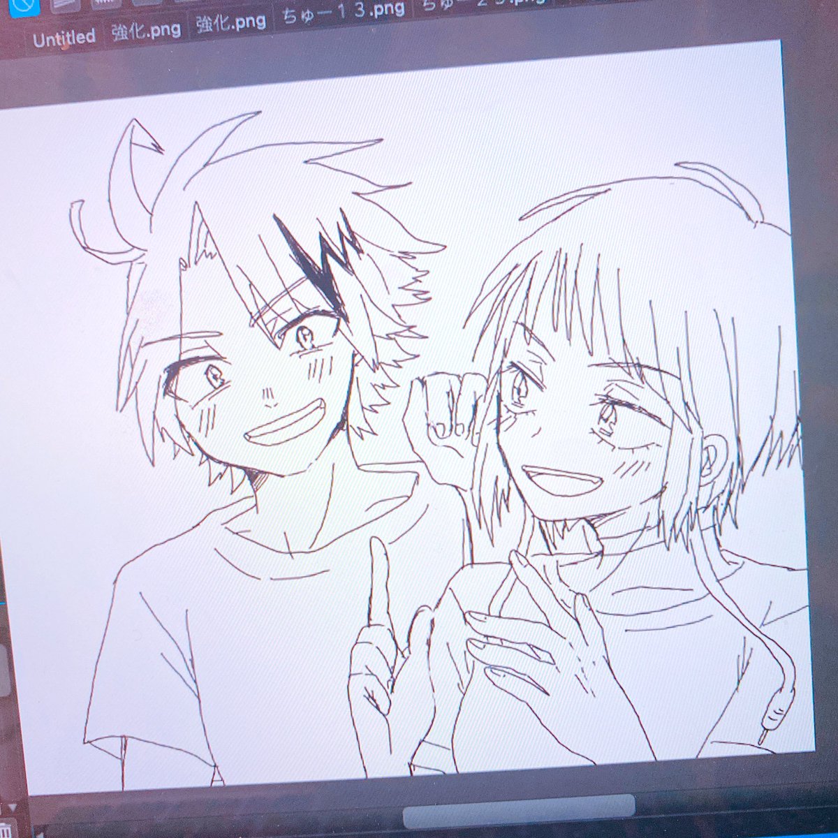 ラジオ聞きながら描いたおふたり。
高校生男女独特の距離感ってだいすき〜!
明日が楽しみすぎるなぁー! 