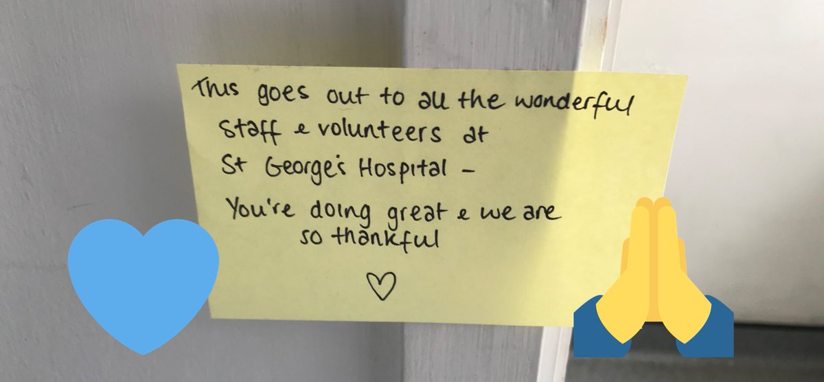 📸Spotted in Lanesborough wing at St George’s - some heart warming praise for our staff and volunteers.

If you’d like to send your own ‘post it’ with some praise for our fab teams, reply and we will pass it on to #TeamStGeorges

#FridayFeeling | #FridayMotivation