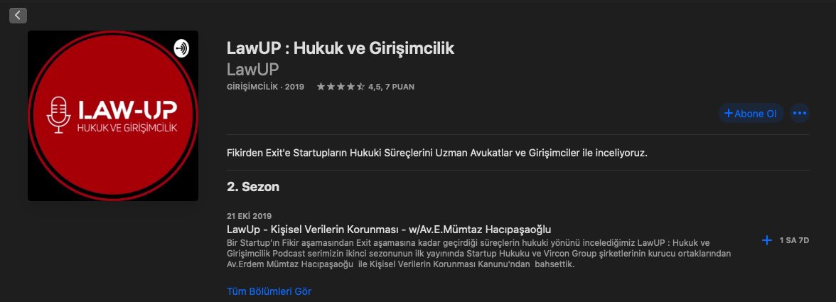 turkiye_hukuk's tweet photo. 🎙️ Yolda, araçta dinlediğimiz podcastler, #evdeKal'dığımız şu günlerde #Corona gündeminden yorulan zihnimize de iyi gelecek. Hukukla ilgili ilk #podcast önerimiz @MumtazHcpsglu'nun hazırladığı #LawUp
🔵 Spotify: https://t.co/TWzCrV8Tak
🔵 iTunes: https://t.co/cPYwZofKLR https://t.co/v2HGsZGy2C