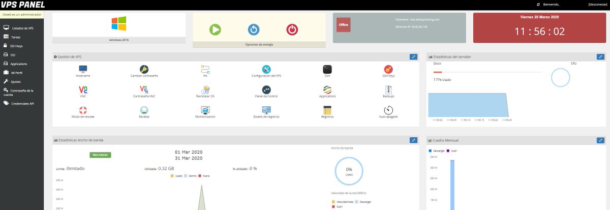WebUp_ES's tweet image. Finalizada la nueva plataforma de #servidores #VPS 

¡Nuevo plan ya disponible!

2vCore, 4GB RAM DDR4 + 100GB SSD = 4,99€/mes