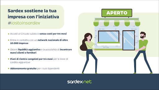 #IOSTOINSARDEX // SARDEX SOSTIENE LA TUA IMPRESA DURANTE L'EMERGENZA:
Compila il form, prenota subito una consulenza ➡️ sardex.net/partecipa/