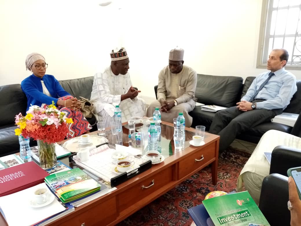 NpodSummit's tweet photo. Wednesday, March 18th 2020

The SSA to the President on Policy Development &amp; Analysis, Alhaji Ibrahim Bapetel Hassan, was at the Embassy of Switzerland where he met with the Swiss Ambassador to Nigeria, Mr. Georg Steiner, on policy related matters and partnership.
#NPoDSummit2020 https://t.co/N1jfD9zAxY
