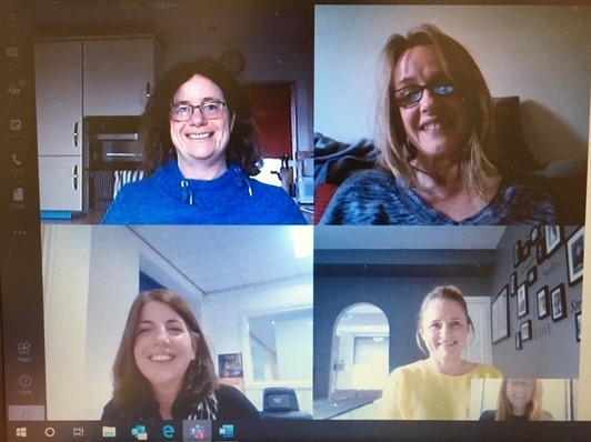 JobsenseWales's tweet photo. Our #JobSense team love using Microsoft Teams to keep in touch, hold our monthly meeting and meet each others pets! Great discussions about how to support each other and our participants in this difficult time @eliteseauk @SignSightSound1 @hearinglosscym #WorkingFromHomeLife https://t.co/KQXKOGER6X