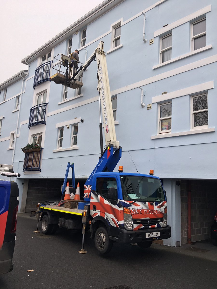 Working on a replacement boiler flue yesterday for LiveWest at Torquay