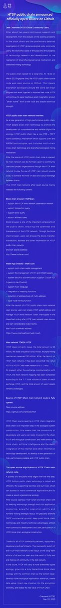 HtdfWalt's tweet photo. HTDF Public Chain Announce Officially to Open Source on Github https://t.co/YOrSDEW0Oa