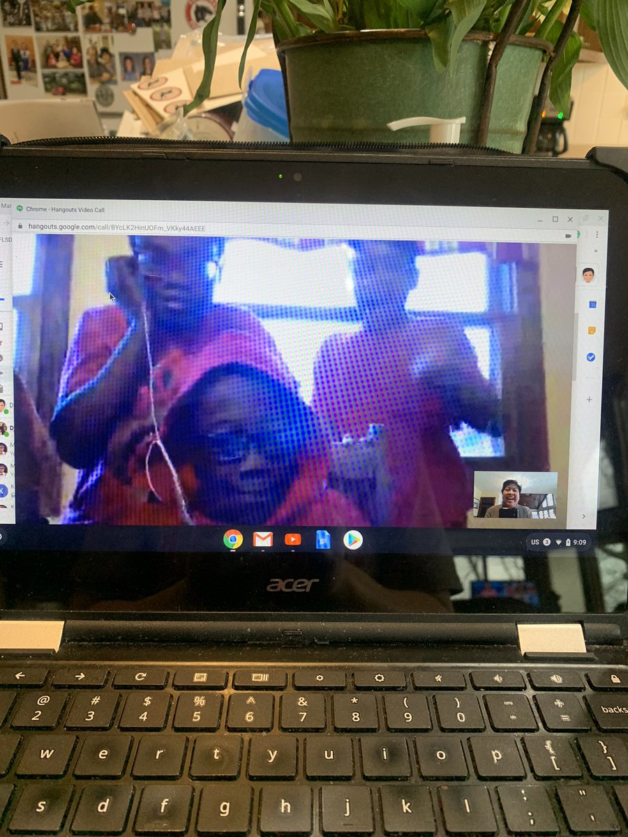 RiceDear's tweet photo. While I was hanging out with my students. My son got to hang out with his friends.  Kudos to all the teachers...you all are rock stars.  THANK YOU for making remote learning fun for all❤️ @FMSPanthers1 https://t.co/XZu0MoDTUD
