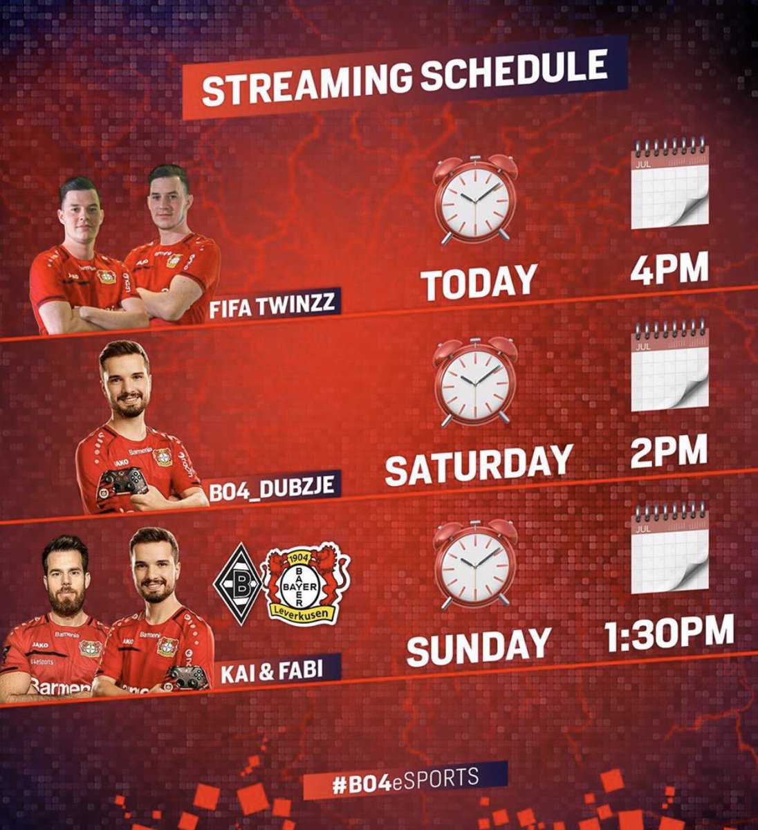 16:00 Uhr Pro Club! 
Wer hat Lust mit uns zu zocken? 😄

Twitch: b04esports