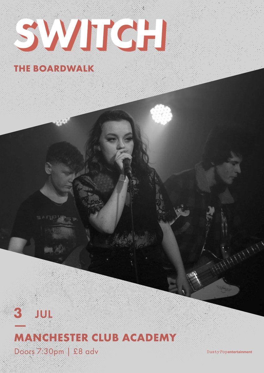 Dusty Pop Entertainment (@dustypopuk) on Twitter photo ** RESCHEDULED DATE ** (previously 20th March)
3rd July <a href="/MancAcademy/">Manchester Academy🐝</a>
Switch.
@theboardwalk_
<a href="/TicketWebUK/">TicketWeb UK 🤘</a>: bit.ly/395xZi0 ** RESCHEDULED DATE ** (previously 20th March)
3rd July <a href="/MancAcademy/">Manchester Academy🐝</a>
Switch.
@theboardwalk_
<a href="/TicketWebUK/">TicketWeb UK 🤘</a>: bit.ly/395xZi0