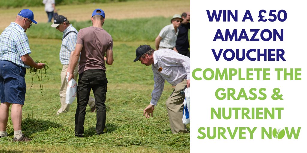 WIN A £50 AMAZON VOUCHER! 📦

Despite Grassland &amp; Muck 2020 being cancelled, we are still running our Grass &amp; Nutrient Management Survey seeking farmers views on how they manage their grass, soils and nutrients.

Simply follow the link below: surveymonkey.co.uk/r/grassland-mu…

Good Luck!