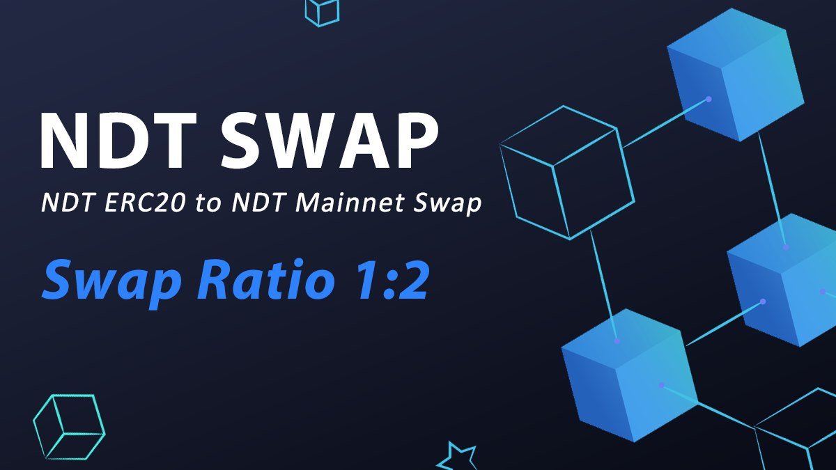 NDT ERC20 to NDT Mainnet Swap Starts
Swap Ratio 1:2 
NDT Wallet ndxseed.npay.life

Fill the form: bit.ly/2Qz7JWO