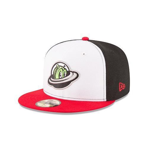 On-Field by  @gfvoyagers (Rookie, CHW)These are the on-field caps for the Voyagers. A sharp look with a futuristic vibe. The black goes well with the scarlet and neon green. A new find for me! And a pleasant surprise. The rookie leagues have some gems.  #HatADay