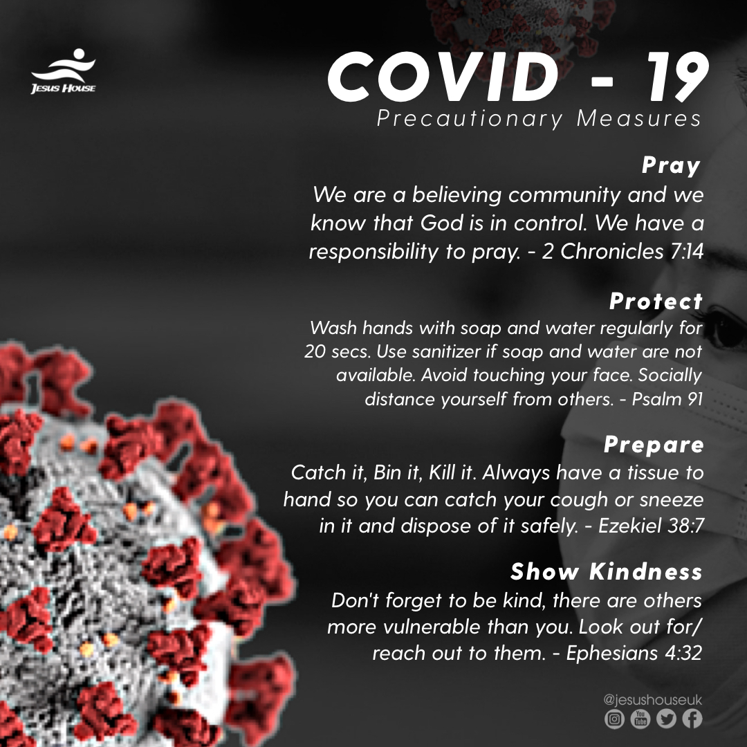 #COVID19 #PrecautionaryMeasures Please #Pray #Protect #Prepare and #ShowKindness #TheChurchGoesMarchingOn