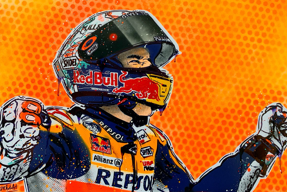 DRAutoart's tweet photo. @MotoGP Some of my #MotoGPArt graffiti paintings :) https://t.co/f4xT2P9zCS
