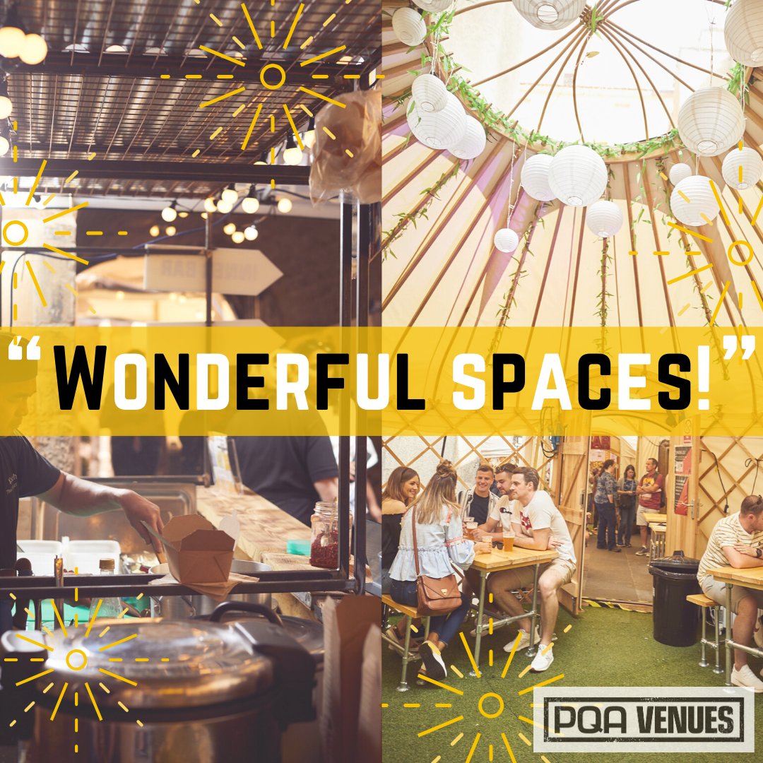 At PQA Venues we have 3 great, versatile performance spaces to choose from as well as our bar and yurt areas to grab a drink and a bite to eat! 🎉