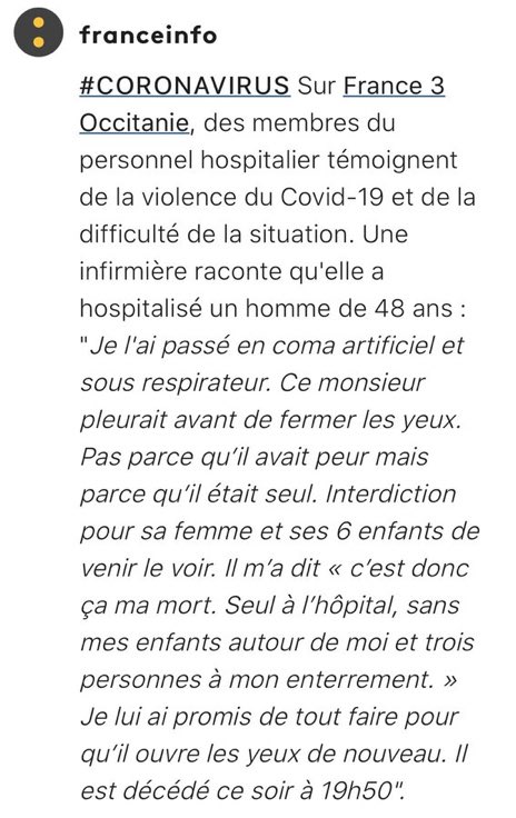48 ans. Ton âge. L’âge de ton mec. De ta copine. De ton père. De ton beau-frère, de ta cousine. Du libraire sexy. De ton vendeur de légumes. De ta collègue. 48 ans. 48 ans. Restez chez vous