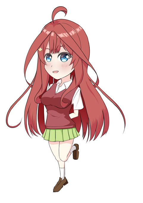 霜月けいさんがTwitterに投稿した中野五月(五等分の花嫁)のイラスト。