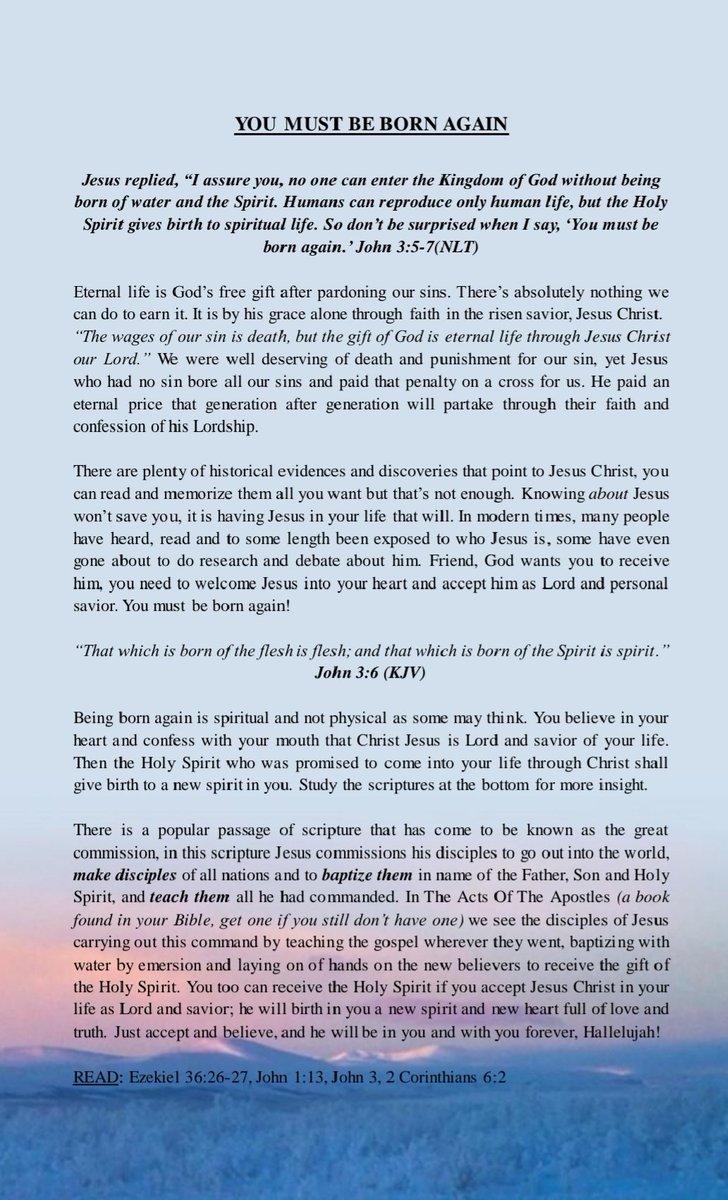 Chempoetry_mw's tweet photo. DAY 5, SHARING 5
.
.
.
.
#That_they_may_be_saved🌍 #World_meet_Jesus #principles_save #Christdaily #wordofgod #soul #choices #newlife #bornagain https://t.co/8P079XECpf