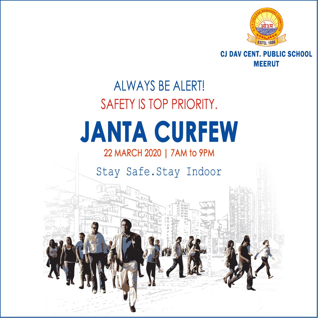 DAVMeerut's tweet photo. Take part in Janta Curfew and be a supporter of it as a responsible citizen of the country. At this time we have to be united and follow all the guidelines issued by the government.

#COVID19 #SwasthaBharat #HealthForAll #CoronaOutbreak #CJDAVCentenaryPublicSchool #Meerut https://t.co/lFT0qEzy5t